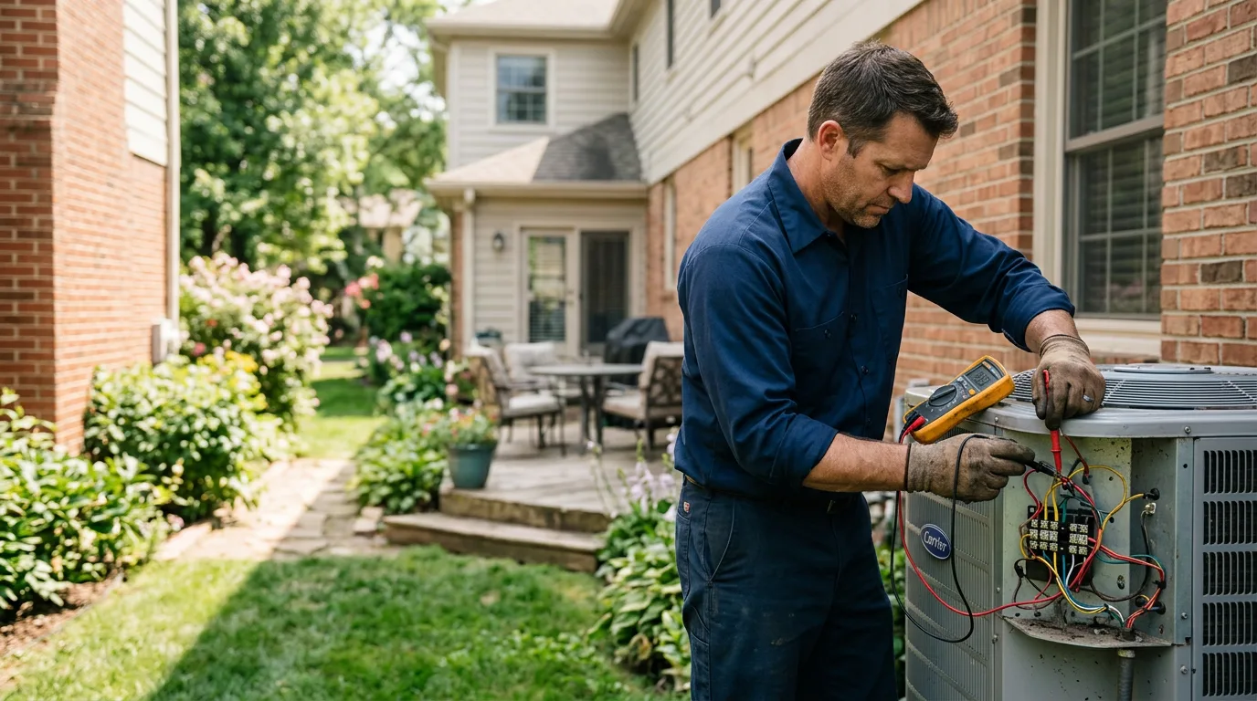 HVAC technician working near Fort Laramie, WY